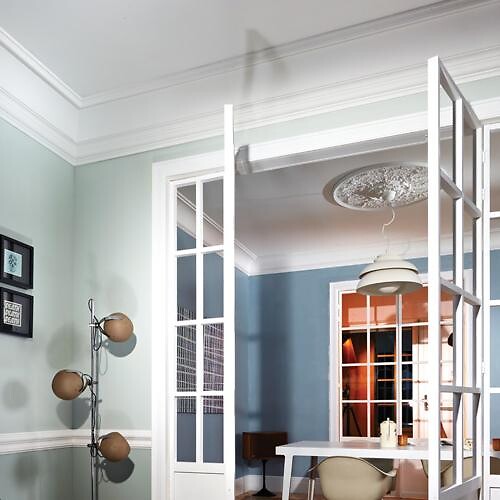 ORAC DECOR - P8050 Cimaise murale Orac Decor - 12x3x200cm (h x p x L) - moulure décorative polyuréthane Pack 2 pièces - large