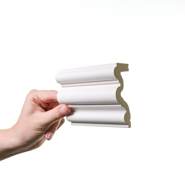 ORAC DECOR - P4025 AUTOIRE Cimaise murale Orac Decor - 8,3x3,4x200cm ( h x p x L) - moulure décorative polyuréthane Pack 2 pièces - large