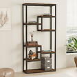 CONCEPT USINE - Étagère haute style industriel noyer et noir - 182 cm LOPA - vignette