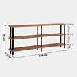 CONCEPT USINE - Étagère design basse noir et bois 180 cm SOFIE $ - vignette