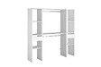 CONCEPT USINE - Dressing blanc 6 étagères, 2 tiroirs, 2 penderies 180 x 40 x 180 cm ELYSEE - vignette
