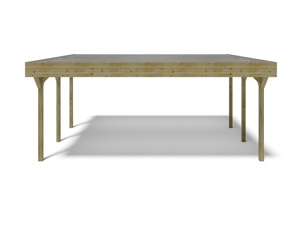 ALTANKA - Carport, abri de voiture  6.06x5.03 m - 30 m2 - couverture PVC  - CAR5PVCTR - large