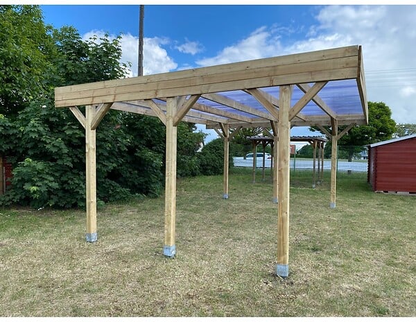 ALTANKA - Carport, abri de voiture  6.06x5.03 m - 30 m2 - couverture PVC  - CAR5PVCTR - large