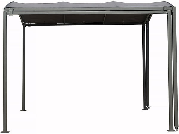 HABITAT ET JARDIN - Carport en métal extensible " Mathis" - 303/566 x 295 x 240 cm - Gris - large