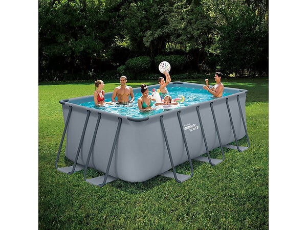 HABITAT ET JARDIN - Piscine tubulaire "Ludo 2" - 4,01 x 2,01 x 1,22 m - Filtration 2,3 m3/h - large