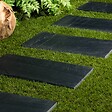 RO'MA NATURE - Pas japonais Rectangle Ardoise Noire 60x30x2-3 cm (lot de 20) - vignette