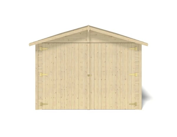 ALTANKA - Garage en bois - 18.19m2 - 3.05x5.91m - Ep. 18mm - couleur: naturel - GAR29 - large