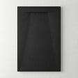 CERAMIA - Ceramia PixL 120x90 cm receveur de douche rectangulaire à poser en résine composite, surface effet pierre, noir (CERAPX12090B) - vignette