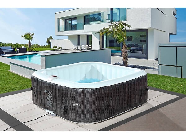 HABITAT ET JARDIN - Spa Gonflable Nice en PVC - 6 places - Marron/Crème - large