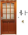 GD MENUISERIES - Porte d'entrée Bois Vitrée Alena, H215 x L90 cm Côte Tableau p.Droit (Poignée, Barillet ref N158RPL -IN158RCI) - vignette