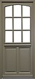 GD MENUISERIES - Porte d'entrée Bois Vitrée Ady, Vert Gris Olive, H215 x L90 cm Côte Tableau, p.Droit - vignette