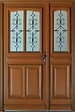 GD MENUISERIES - Porte d'entrée Bois Tiercée Vitrée Vauban H.215xl.130 cm Côtes Tableau p. Gauche - vignette