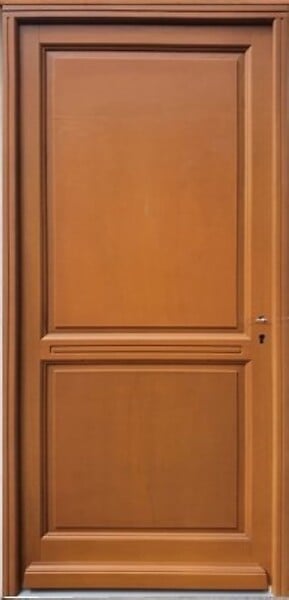 GD MENUISERIES - Porte d'entrée Bois Pleine Eyden, H215 x L90 cm Côte Tableau p.Gauche (Poignée, Barillet ref N158RPL -IN158RCI) - large
