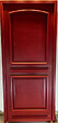 GD MENUISERIES - Porte d'entrée Bois Pleine Carene Rouge pourpre, H215 x L90 cm Côte Tableau p.Gauche - vignette
