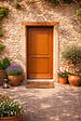 GD MENUISERIES - Porte d'entrée Bois Pleine Eyden, H215 x L90 cm Côte Tableau, p.Droite (Poignée, Barillet ref010723NO) - vignette