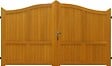 GD MENUISERIES - Portail En Bois Plein L3,50m x H1,60/1,80 (sans quincaillerie) - vignette