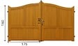 GD MENUISERIES - Portail En Bois Plein L3,50m x H1,60/1,80 (sans quincaillerie) - vignette