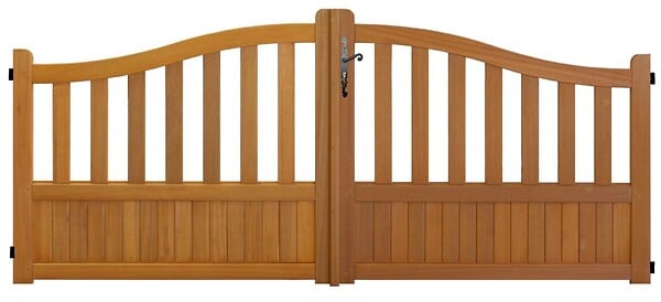 GD MENUISERIES - Portail En Bois Ajouree L3,50m x H1,10/1,30 (sans quincaillerie) - large