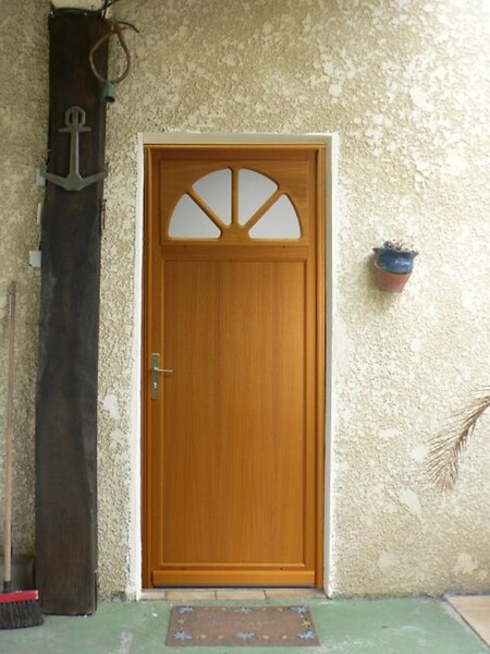 GD MENUISERIES - Porte De Service Bois Vitrée Pixos, H215 x L90 cm Côte Tableau p.Droit - large