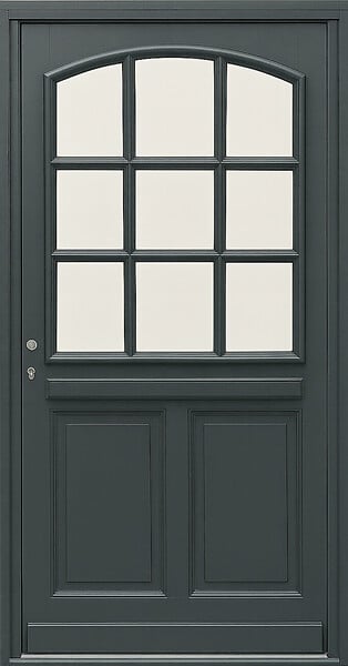 GD MENUISERIES - Porte d'entrée Bois Vitrée Alexa Gris Anthr, H215 x L80 cm Côte Tableau, p.Droit - large