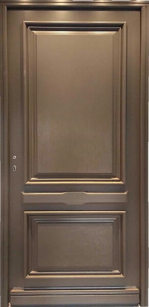 GD MENUISERIES - Porte d'entrée Bois Pleine Cassy Gris Quartz, H215 x L90 cm Côte Tableau p.Droit - large