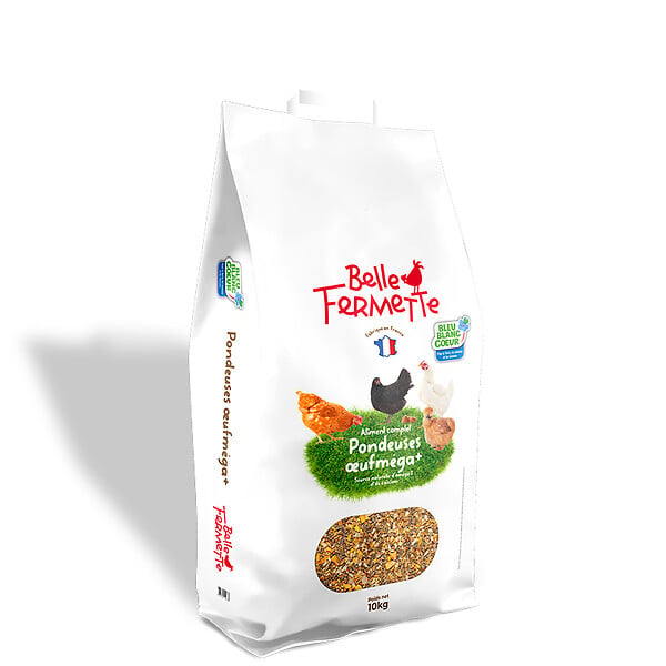 BELLE FERMETTE - Mélange Pondeuses Oeufméga+ Bleu-Blanc-Coeur 10 kg - Belle Fermette - large
