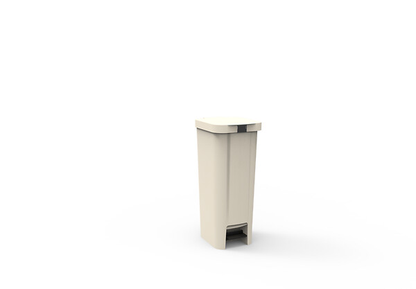 BRABANTIA - Poubelle à pédale en plastique recyclé - Beige - 40L - large