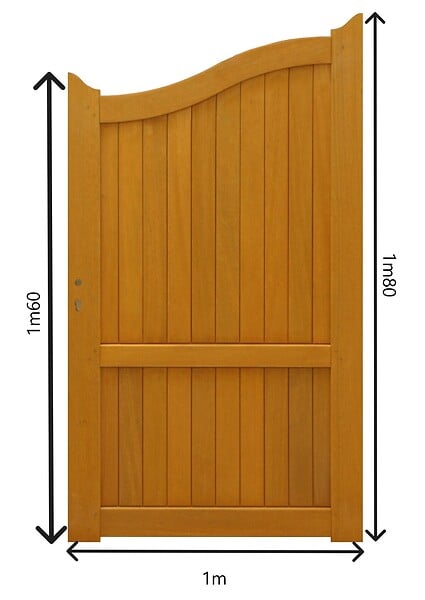GD MENUISERIES - Portillon En Bois Plein L1m x H1,60/1,80 m - large