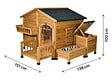 HABITAT ET JARDIN - Niche pour chien en bois avec mangeoire et boite de rangement "Rusty" - 151 x 138 x 100 cm - Marron - vignette