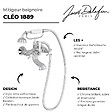 JACOB DELAFON - Mélangeur baignoire Cléo 1889 avec pommeau douche Chromé - vignette