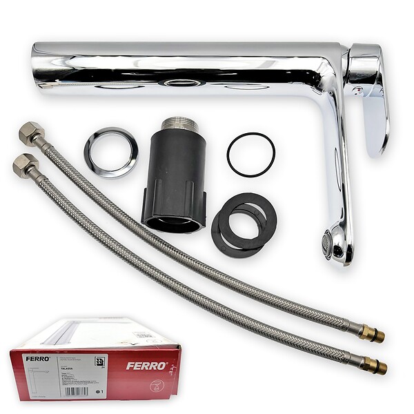 FERRO - TALASSA XL Robinet mitigeur bec haut chrome brillant - large