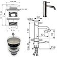FERRO - CIRICULUS Robinet mitigeur gris brossé + bonde - vignette
