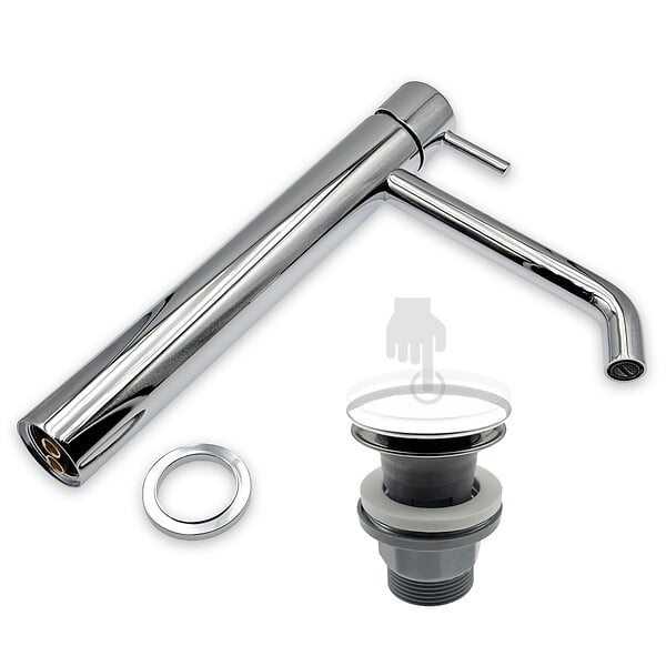 FERRO - CIRICULUS XL Robinet mitigeur haut chrome brillant + bonde - large