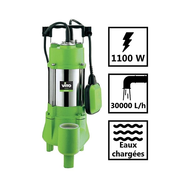 VITO - Pompe d'évacuation 1100W Eaux usées Pompe de relevage Inondation VITO - large