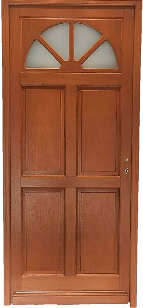 GD MENUISERIES - Porte d'entrée Bois Vitrée Ferji, H215 x L90 cm Côte Tableau p.Gauche - large