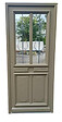 GD MENUISERIES - Porte d'entrée Bois Vitrée Baptiste Vert Gris Olive, H200 x L90 cm Côte Tableau p.Droit - vignette