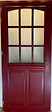 GD MENUISERIES - Porte d'entrée Bois Vitrée Alize Rouge pourpre H215 x L90 cm Côte Tableau p.Droit (Poignée, Barillet ref N158RPL -IN158RCI) - vignette