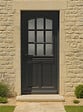 GD MENUISERIES - Porte d'entrée Bois Vitrée Alicia Gris Anthr., H215 x L90 cm Côte Tableau, p.Droit (Poignée, Barillet ref 010723NO) - vignette