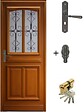 GD MENUISERIES - Porte d'entrée Bois Vitrée Manon, H200 x L90 cm Côte Tableau p.Droit (Poignée, Barillet ref 010403RFP) - vignette
