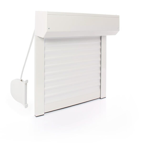 AVOSDIM - Volet roulant manuel a sangle Alu Blanc - L120 x H120 cm - Manoeuvre manuelle - Recoupable - large