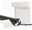 AVOSDIM - Volet roulant electrique filaire Alu Blanc - L120 x H155 cm - Motorise avec commande murale - Recoupable - vignette
