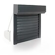 AVOSDIM - Volet roulant manuel a sangle Alu Gris Anthracite - L120 x H155 cm - Manoeuvre manuelle - Recoupable - vignette