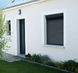 AVOSDIM - Volet roulant manuel a sangle Alu Gris Anthracite - L120 x H120 cm - Manoeuvre manuelle - Recoupable - vignette
