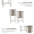 TECTAKE - Support de plantes MINE en acier revêtu par poudre taupe - vignette
