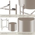 TECTAKE - Support de plantes MINE en acier revêtu par poudre taupe - vignette