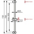 FERRO - PHILA Barre de douche avec support réglable chrome brillant - vignette