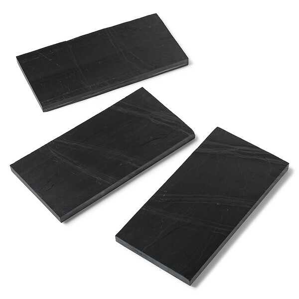 RO'MA NATURE - Pas japonais Rectangle Ardoise Noire 60x30x2-3 cm (lot de 20) - large