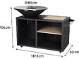 HABITAT ET JARDIN - Barbecue plancha brasero à charbon et bois "Maréchal" - Ø 81 cm - Noir - vignette