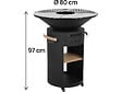 HABITAT ET JARDIN - Barbecue plancha brasero à charbon et bois "Cesar premium" - Ø 81 cm - Noir - vignette