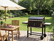 HABITAT ET JARDIN - Barbecue charbon avec tablettes latérales et grilles réglables "Marquis" - Noir - vignette
